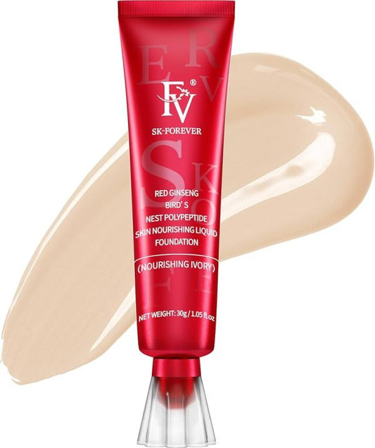 EverGlow Liquid Foundation – highlights long-lasting natural glow.